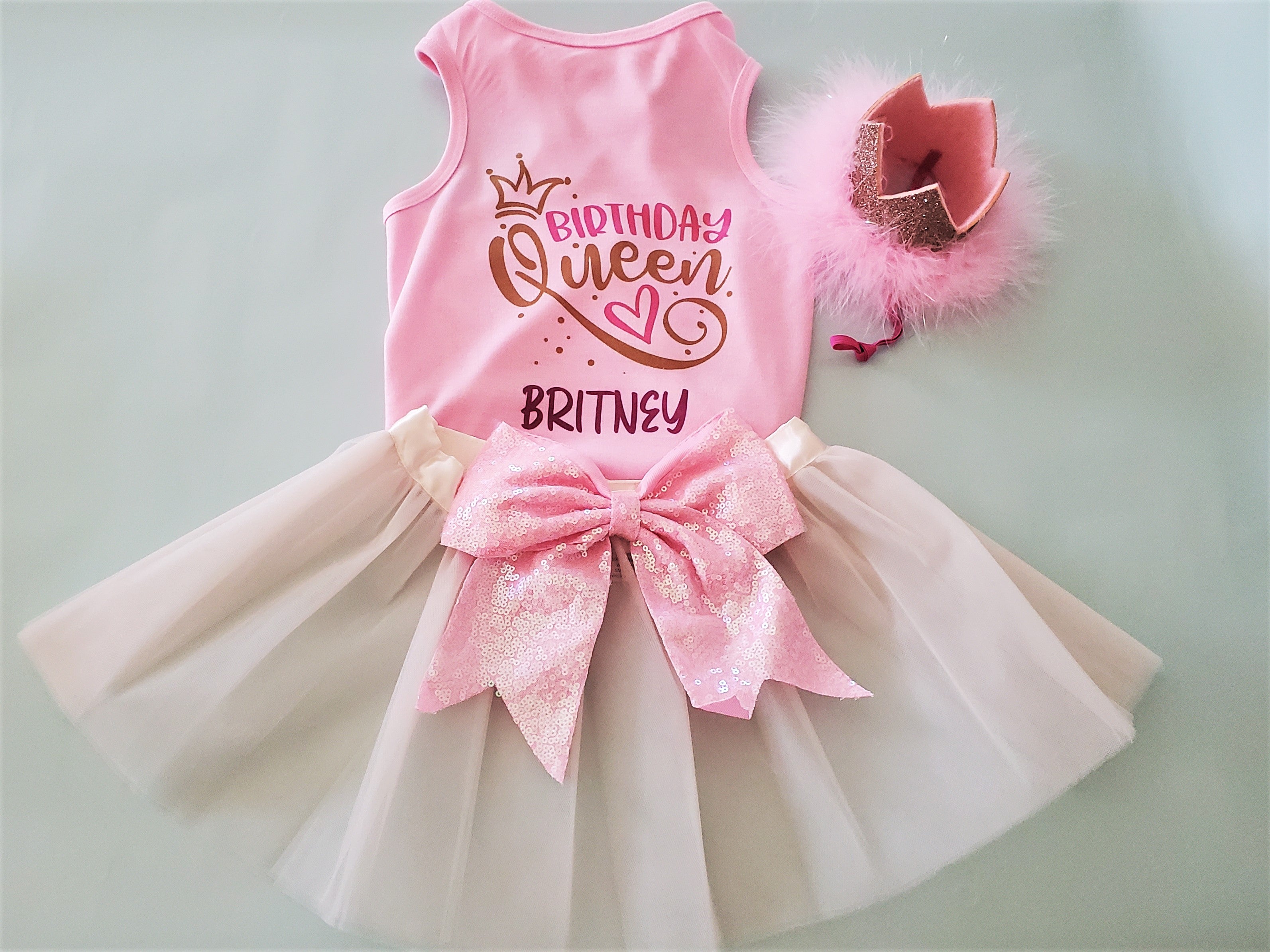 Birthday Queen Personalized Dog Outfit